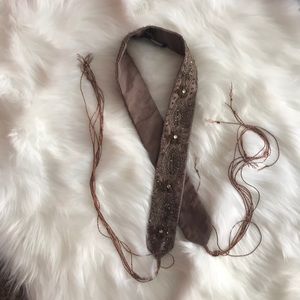 Beaded Silk Belt